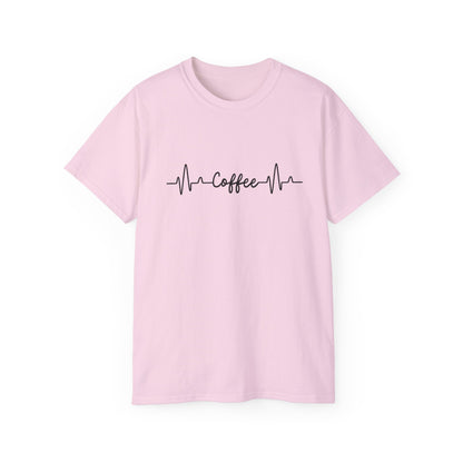 Coffee Heartbeat Tee — Coffee EKG Shirt for Coffee Lovers