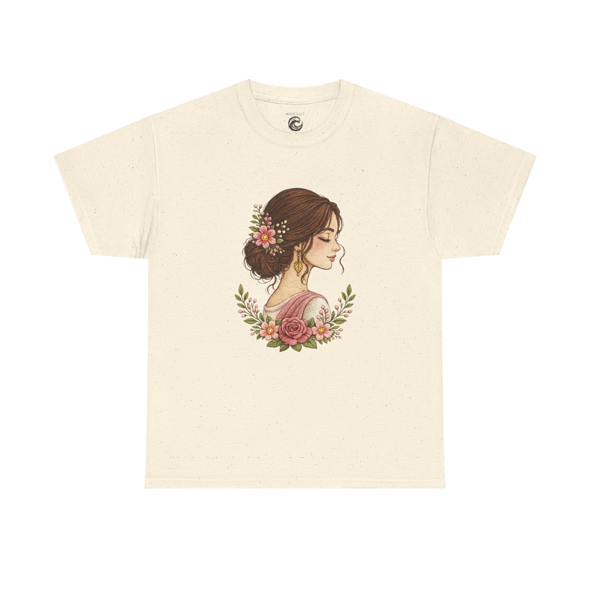 Woman tshirt. Floral Profile Tee