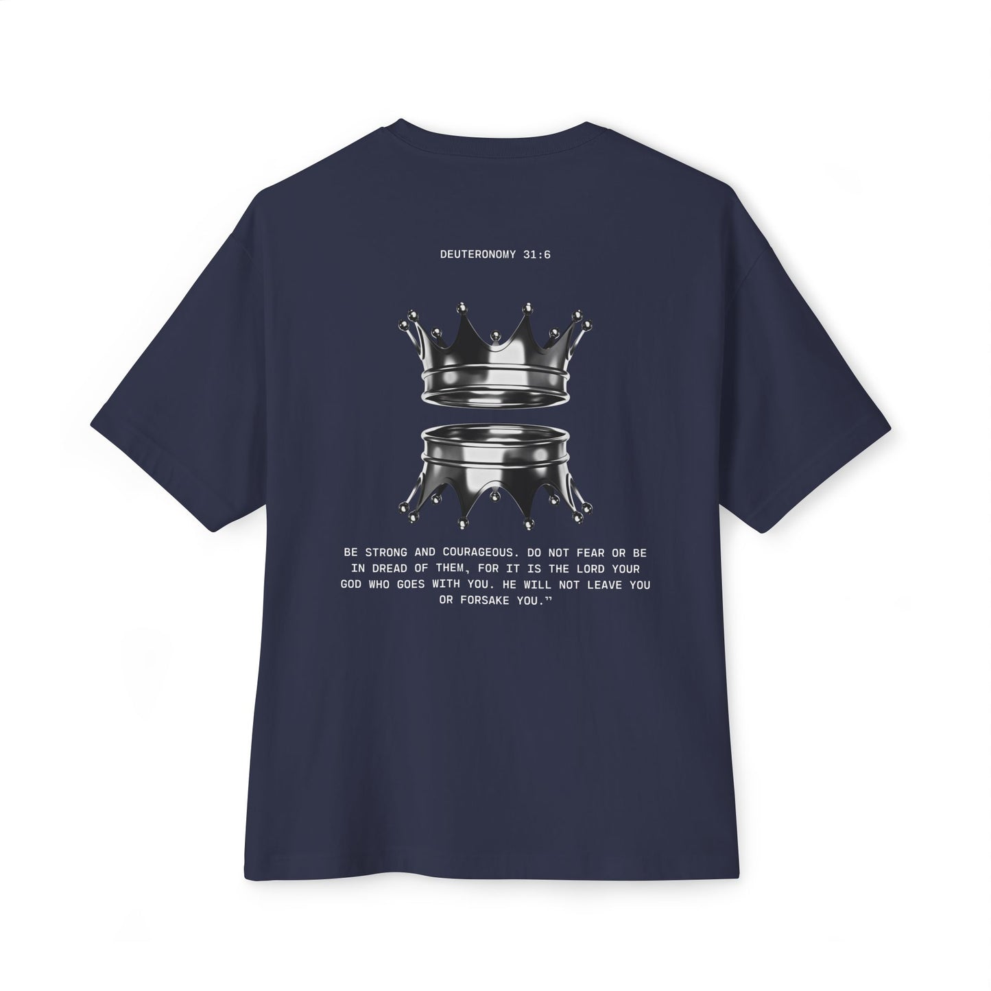 Crown Reflection Tee — Psalm 27:1 Inspirational Oversized T-Shirt