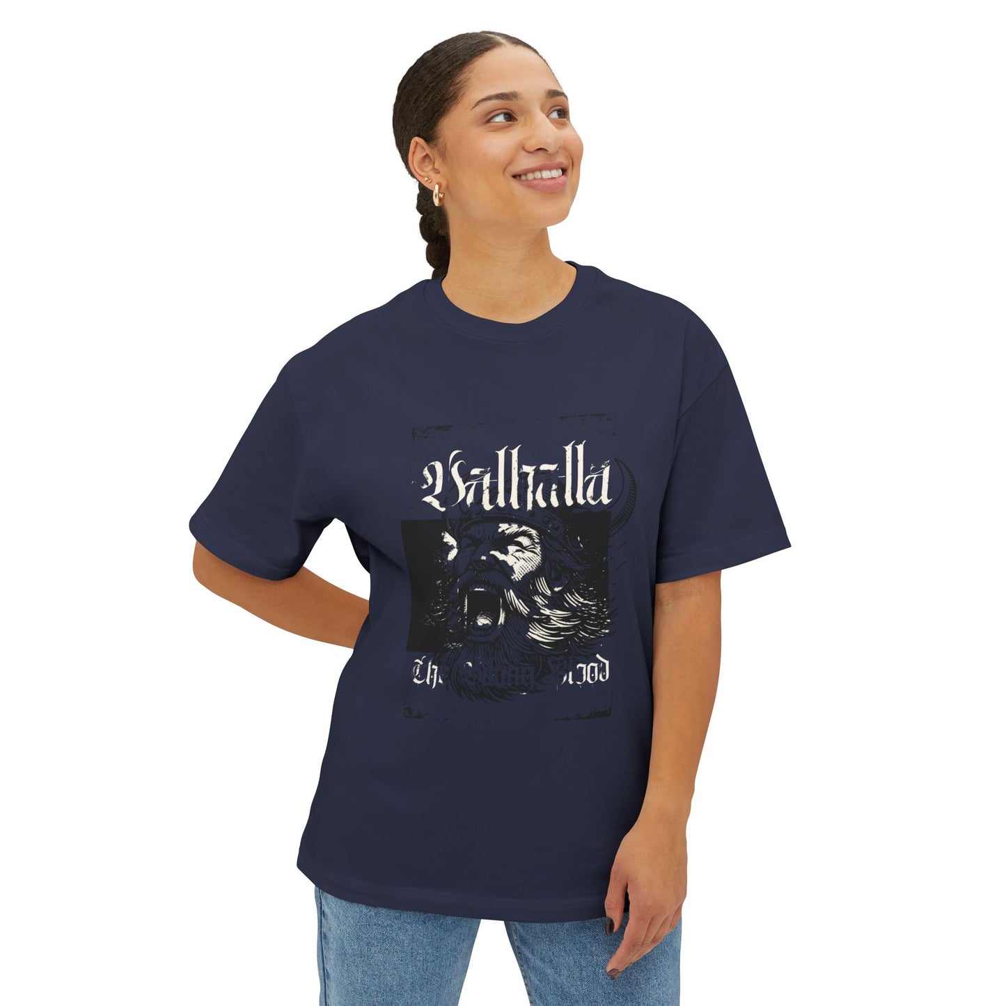Viking Warrior Graphic Tee — Bold Norse Helmet Design