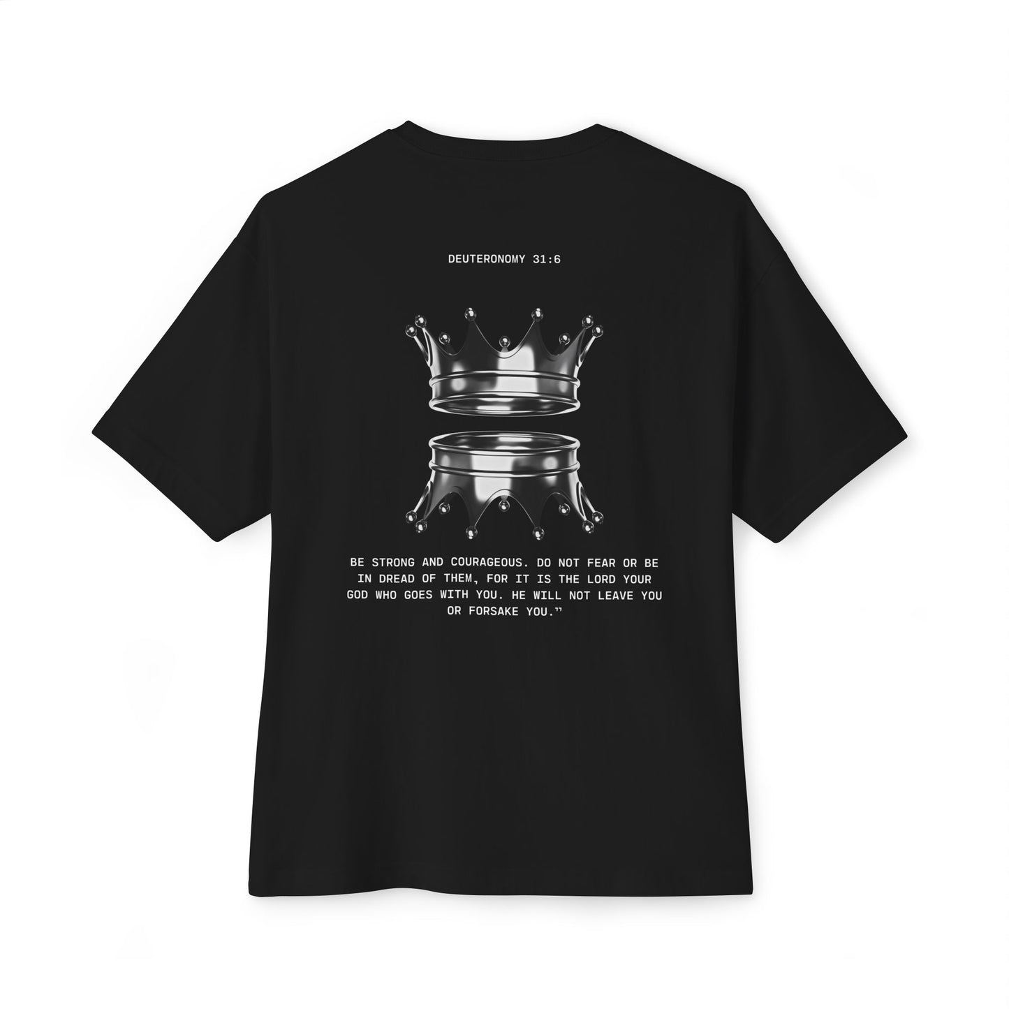 Crown Reflection Tee — Psalm 27:1 Inspirational Oversized T-Shirt
