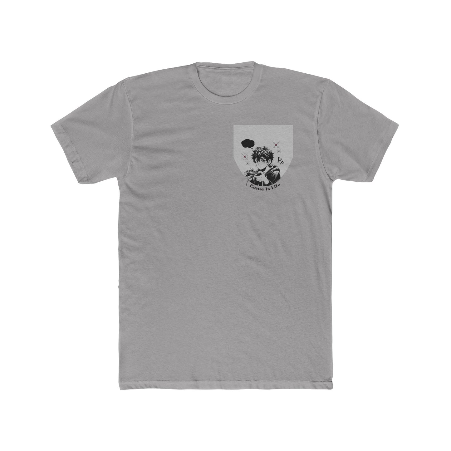 Crew Tee - Retro Dog Portrait "Love Me Like" Pocket Graphic