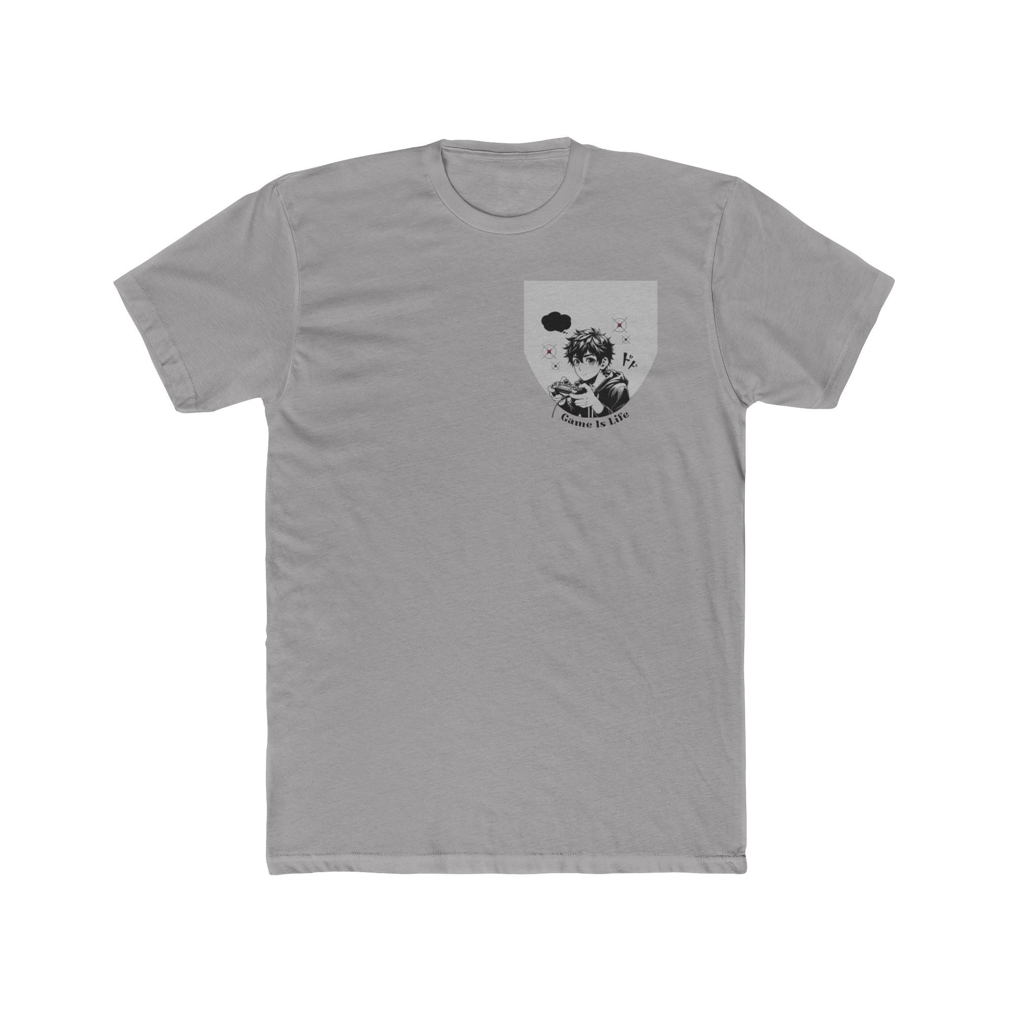 Crew Tee - Retro Dog Portrait "Love Me Like" Pocket Graphic
