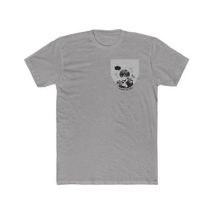 Crew Tee - Retro Dog Portrait "Love Me Like" Pocket Graphic