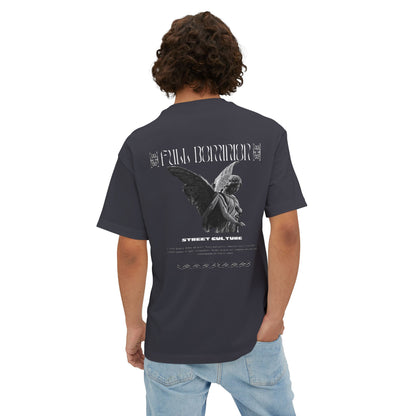 Angel Statue Graphic Tee — 'Pure Remorse' Streetwear Oversized Boxy T‑Shirt