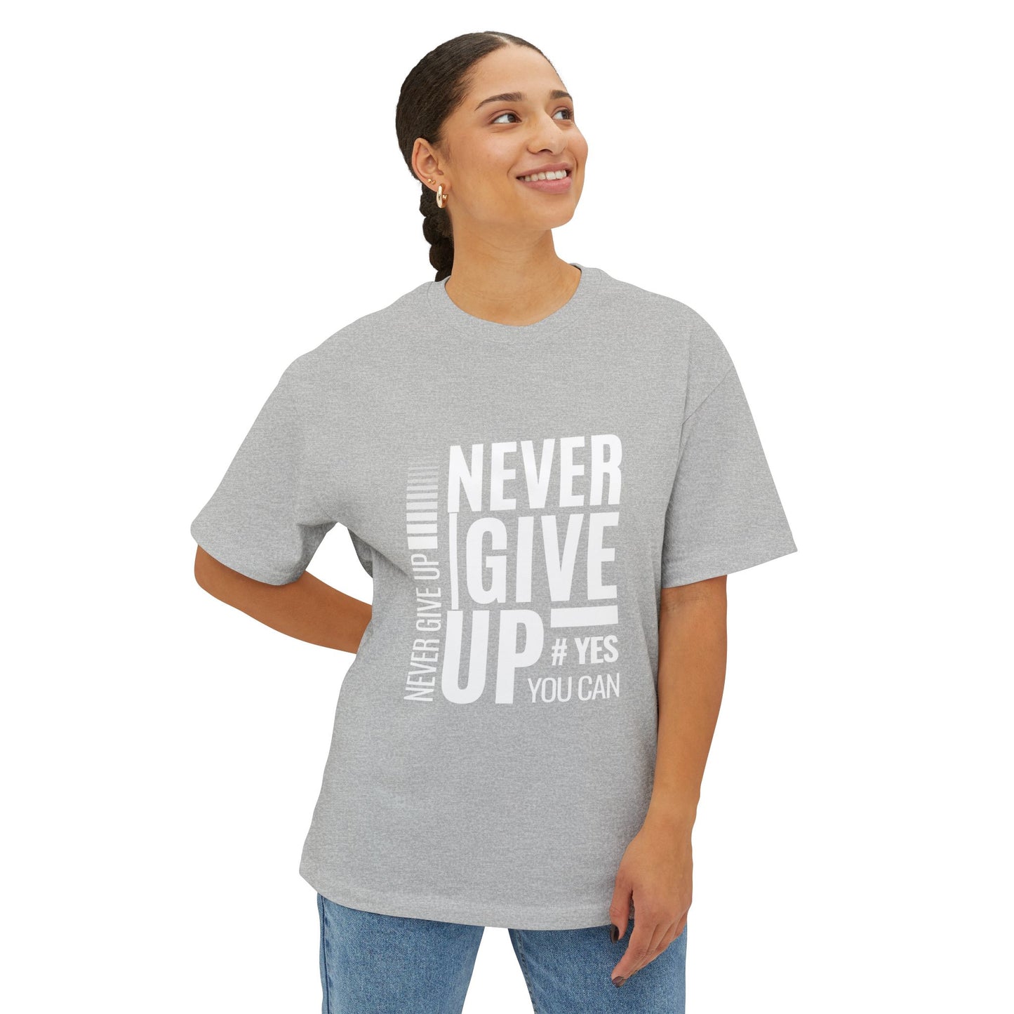 Never Give Up Tee — Motivational Graphic T-Shirt