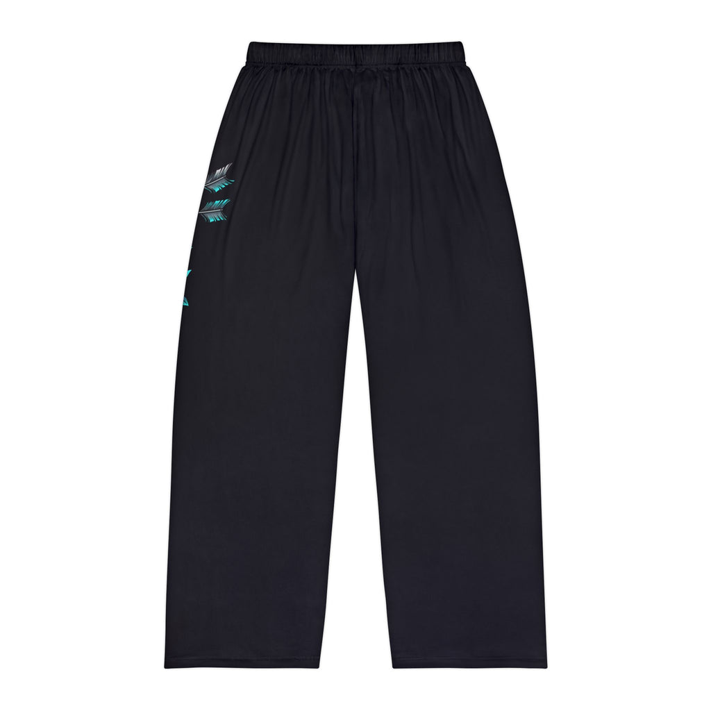 Men's Pajama Pants — Teal Dragon Smoke Graphic Lounge Pants