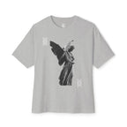 Black Tshirt Angel Statue — 'Pure Remorse' Streetwear.