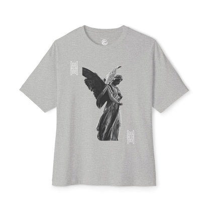 Angel Statue Graphic Tee — 'Pure Remorse' Streetwear Oversized Boxy T‑Shirt