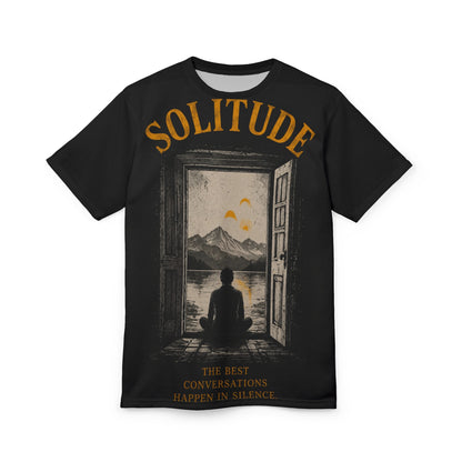 Solitude Scenic Tee — "The Best Conversations Happen in Silence"