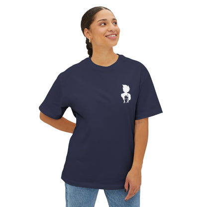 Anime Super Saiyan Tee — Black Oversized Boxy Shirt featuring Muscular Goku Silhouette
