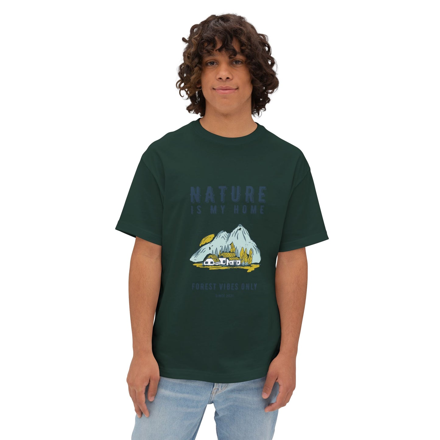 Nature Is My Home T‑Shirt — Mountain Cabin Forest Vibes Tee