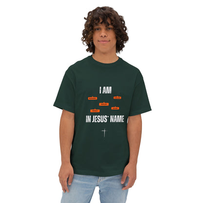 I Am in Jesus' Name Tee — Christian Faith Graphic T-Shirt