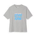 Black Tshirt Stay Raw — Urban Graphic Boxy T-Shirt