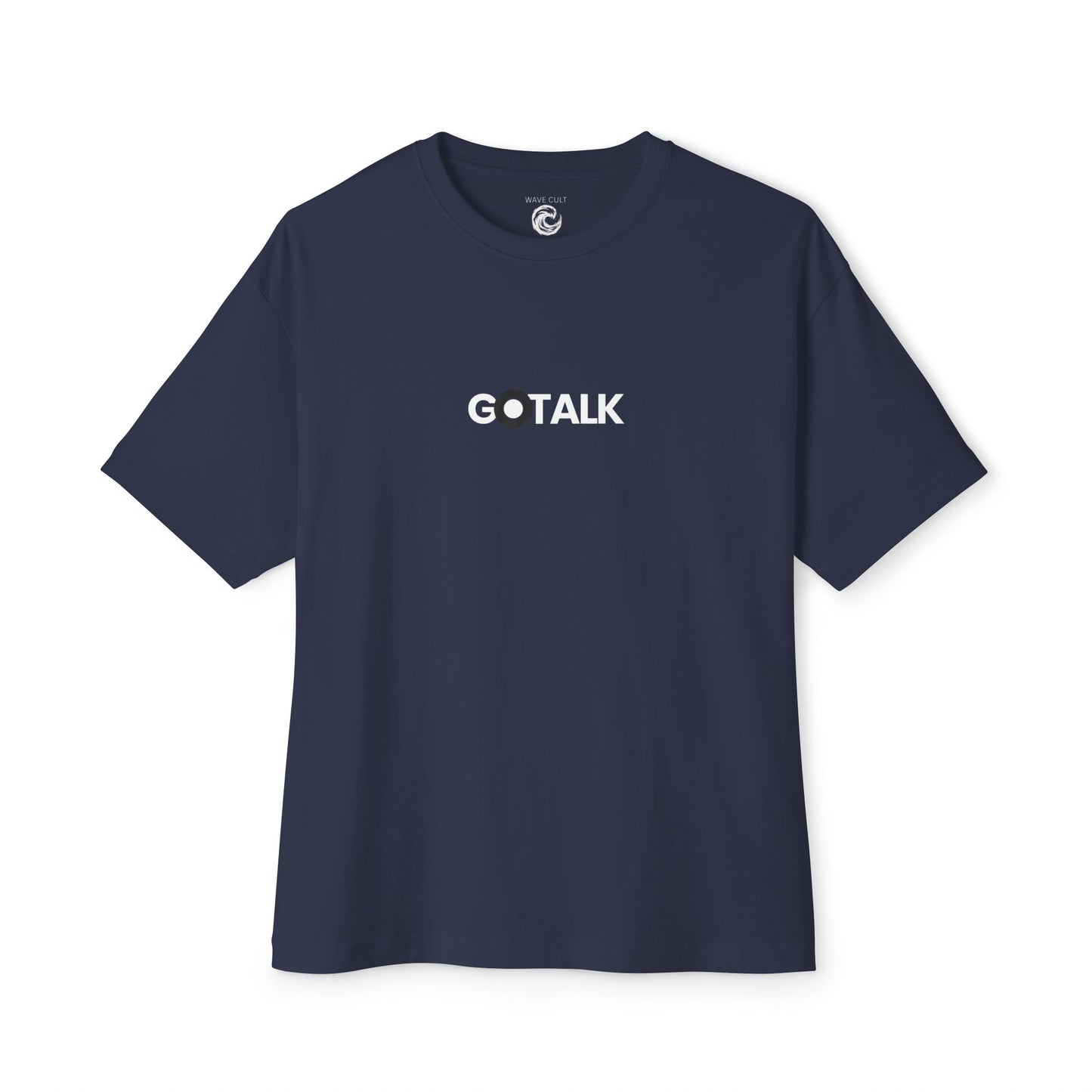G•TALK Minimal Logo Tee — Oversized Boxy Black T-Shirt