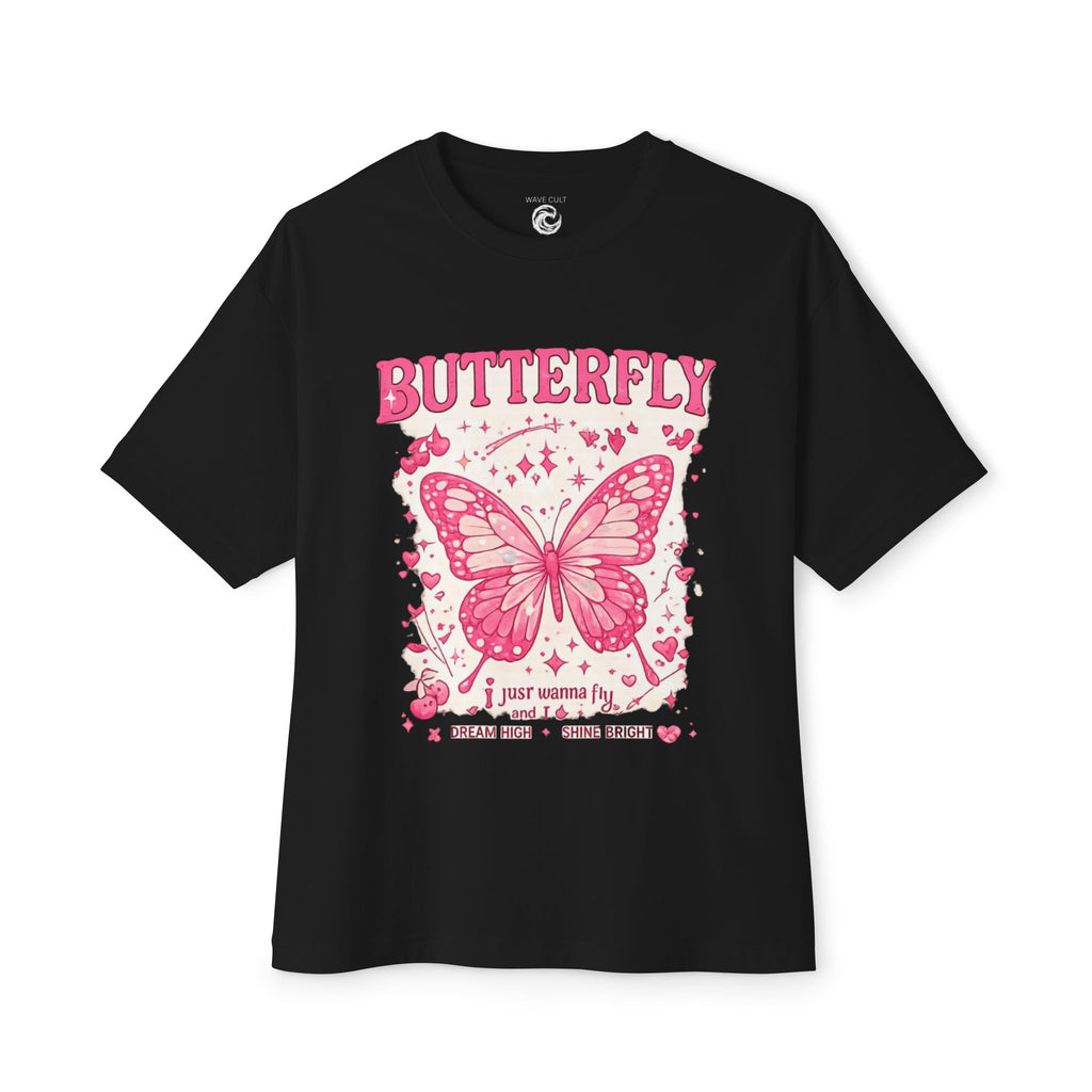 Butterfly Graphic Tee — Pink Vintage Butterfly Shirt