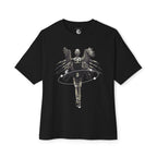 Black tshirt Angel Hula Hoop — Metallic Angel Wings Streetwear