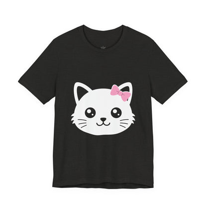 Cute Kawaii Cat Face Tee — Cute Kitty Graphic T-Shirt
