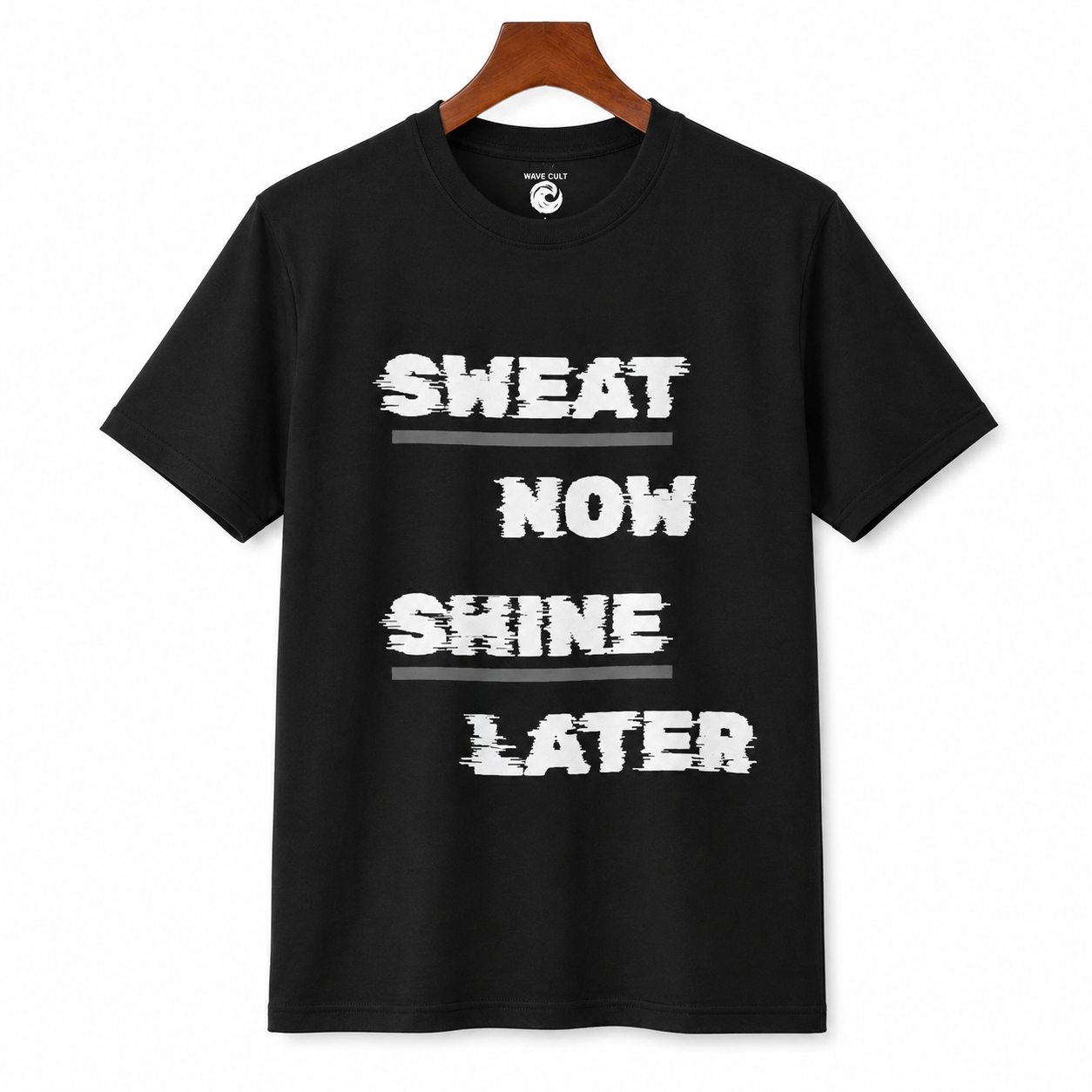 Sweat Now Shine Later T-Shirt – Motivational Gym Tee